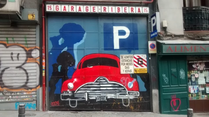 Entrada Box Parking Ribera Latina, La Latina (Madrid)